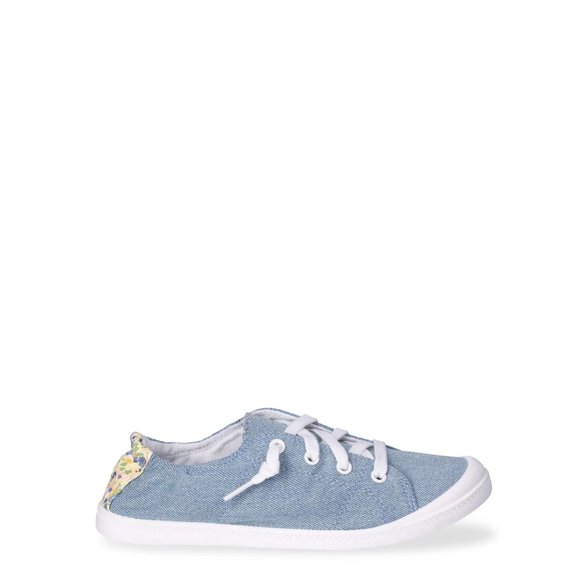 !MEDIUM WIDTH Time and Tru Women's Scrunch Back Slip-On Sneaker - size 7 - Picture 2 of 5